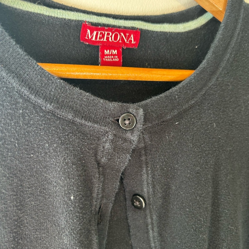 Merona Charcoal Button-Up Sweater